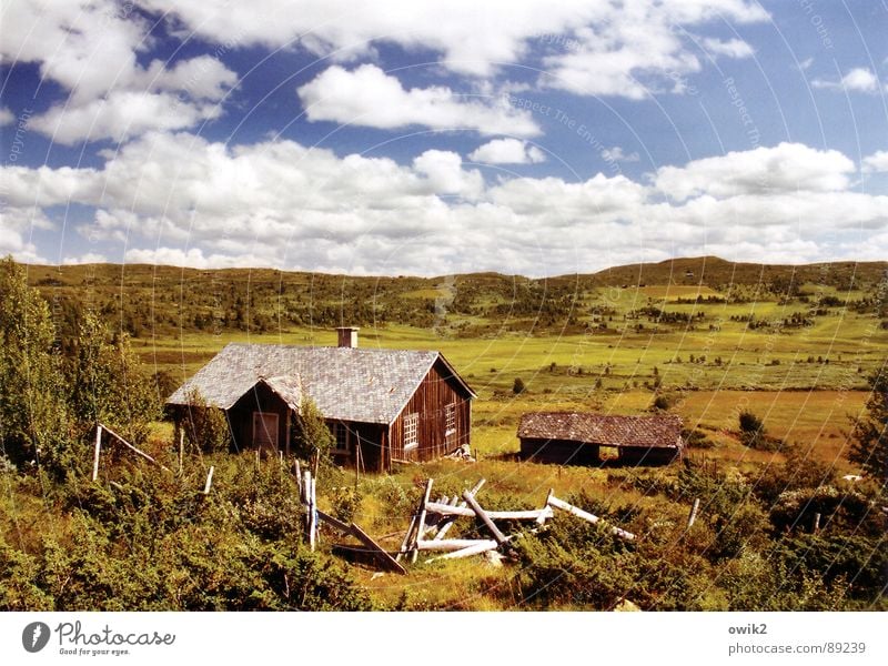 nobody there Far-off places Freedom Mountain House (Residential Structure) Ruin Environment Nature Landscape Plant Elements Sky Clouds Climate Beautiful weather