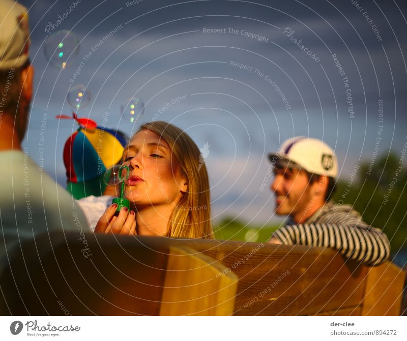 Relaxed Picnic Lifestyle Joy Beautiful Harmonious Well-being Contentment Senses Relaxation Leisure and hobbies Cycling tour Closing time Human being Feminine