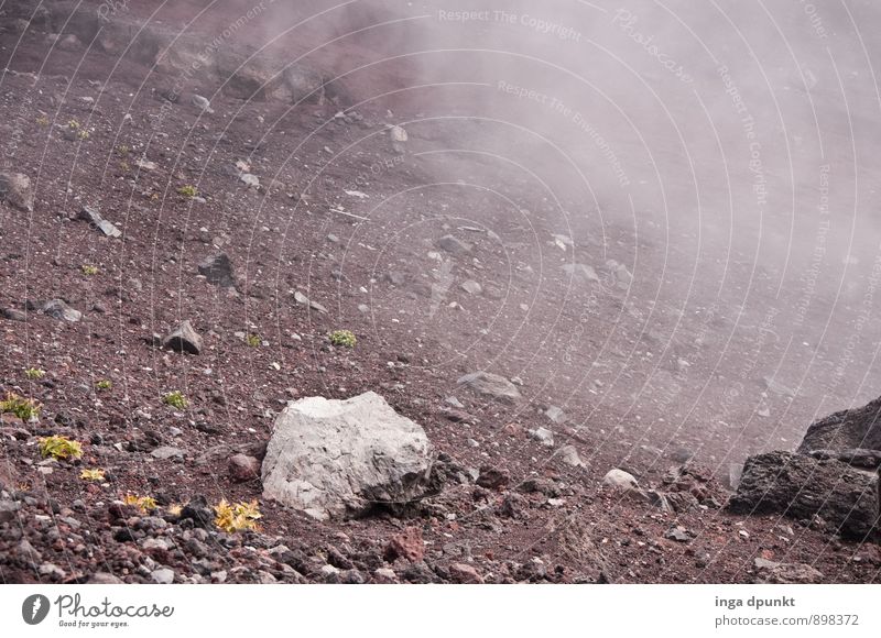 rubble and ashes Environment Nature Landscape Plant Fog Volcano Fujiyama Honshu Japan Stone Smoking Adventure Apocalyptic sentiment Volcanic Geology Basalt