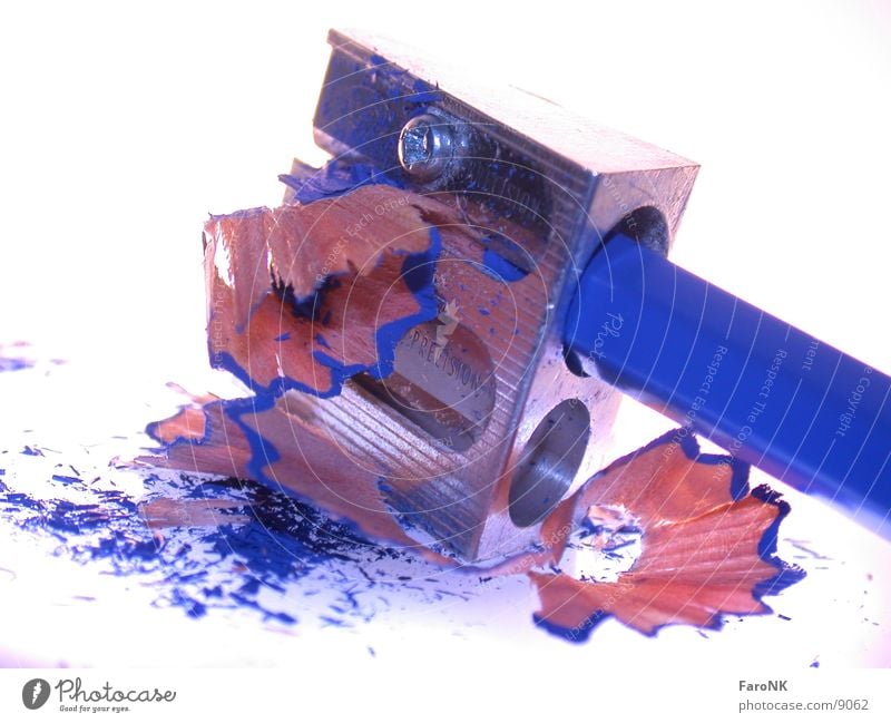 sharpener Sharpener Crayon Wood Blue