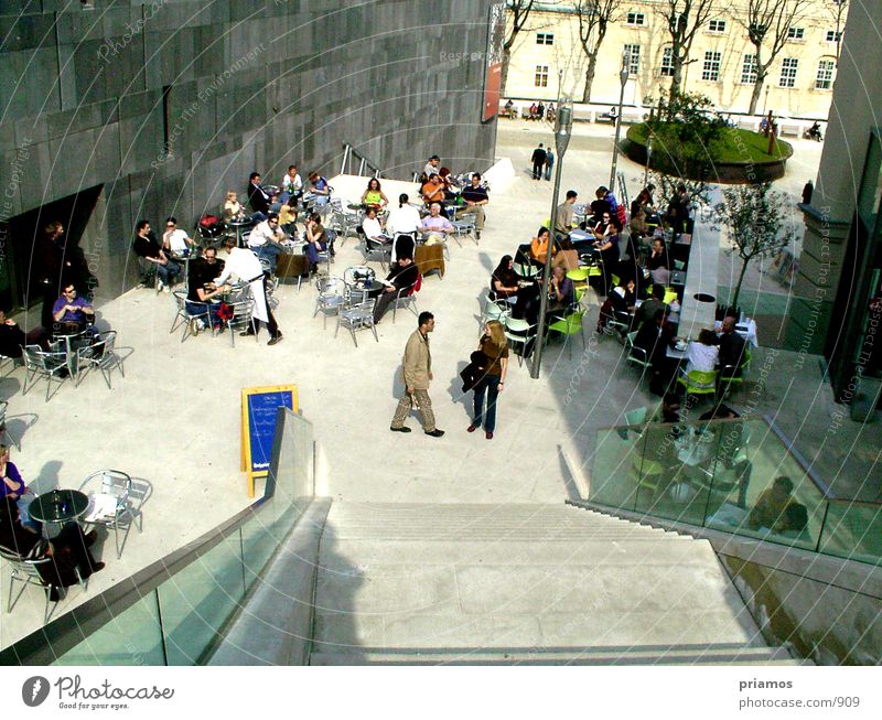 terrace Café Places Architecture Human being Ladder