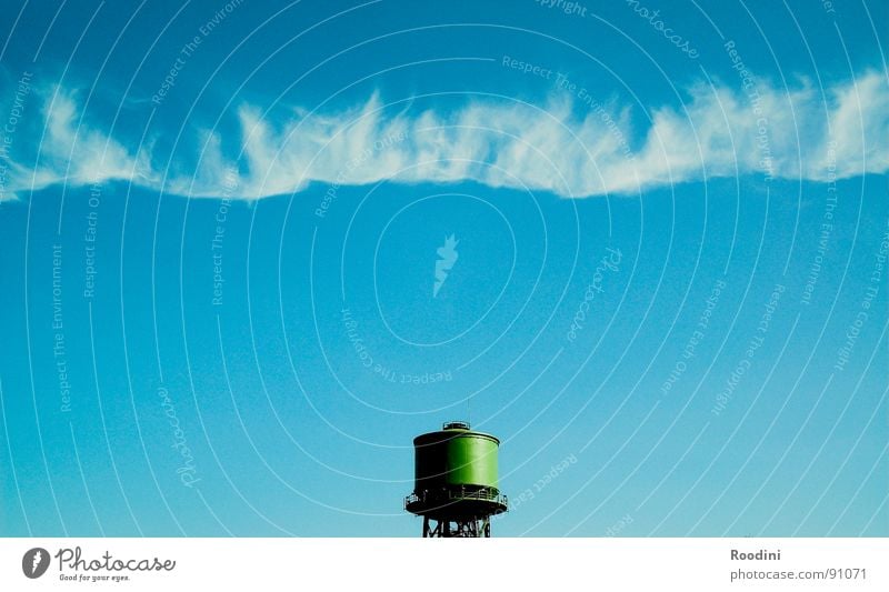 borderline Clouds Air Water tower Time Infinity Far-off places Stagnating Condense Summer Horizon Radiation Ozone layer Border Industry Sky Earth Freedom End