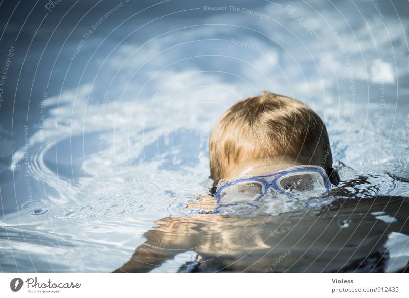 blubb blubb Dive Swimming pool Blue Joy Swimming & Bathing Snorkeling diving brile Sunlight Looking into the camera