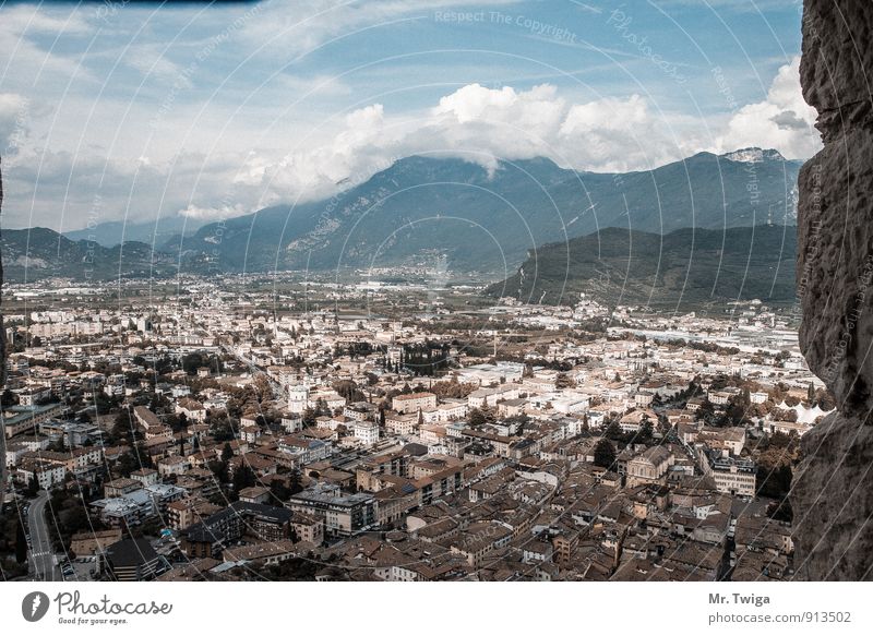 Riva del Garda Landscape Sky Clouds Alps Italy Europe Small Town House (Residential Structure) Historic Discover Vacation & Travel Italian Colour photo