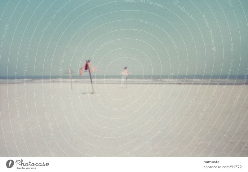 in search of the perfect photograph 1 Netherlands Ocean Beach Soft Turquoise Sunshade Horizon reduced color Sand