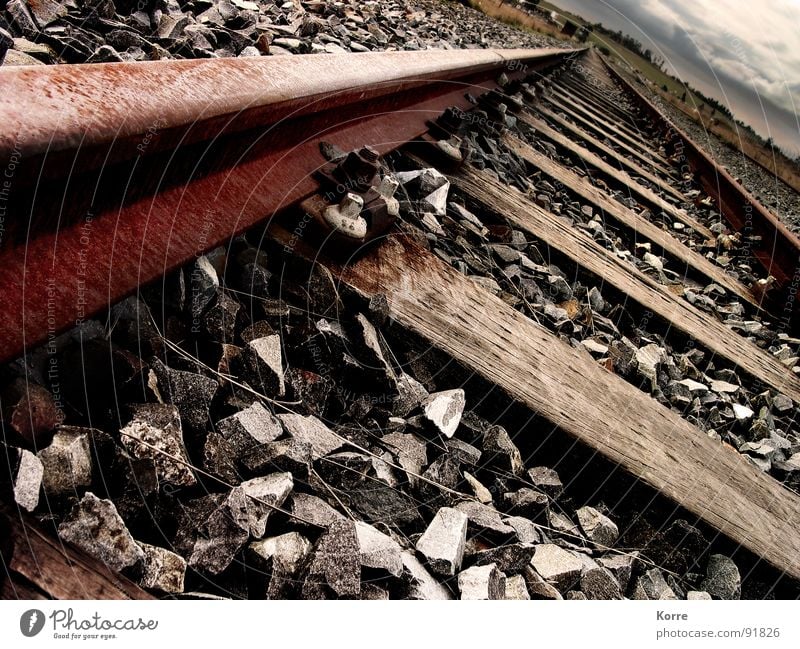 siding Colour photo Subdued colour Exterior shot Close-up Deserted Evening Worm's-eye view Logistics Horizon Transport Traffic infrastructure Lanes & trails