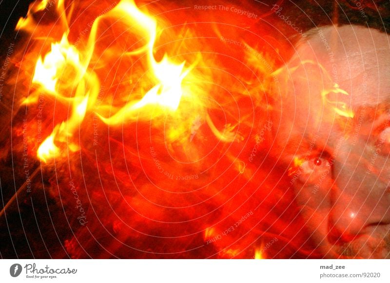 Fire expirience 01 Red Yellow Swirl Abstract Blaze dani Orange