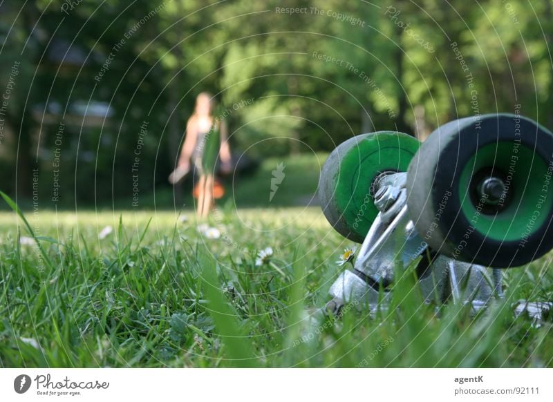 Far away Meadow Green Summer lonngboard Coil Human being Axle Skateboarding