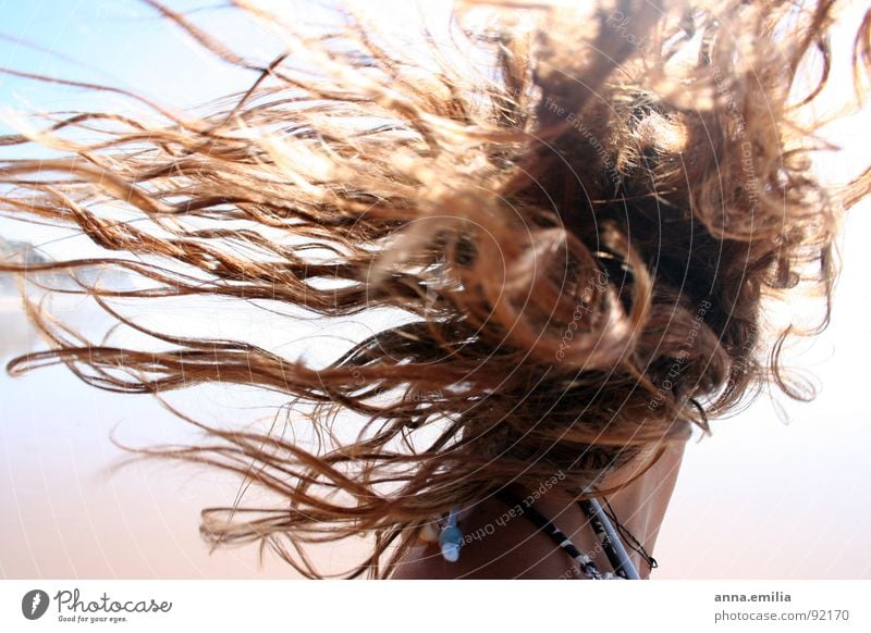 hair Beach Portugal Ocean Waves Joy Joan Sun Hair and hairstyles Wind