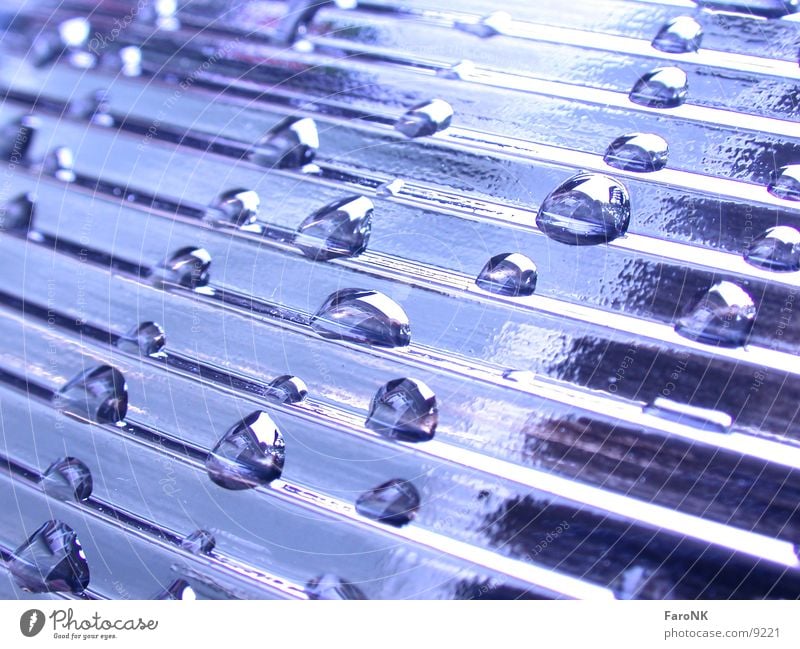 trickle Macro (Extreme close-up) Close-up Drops of water Water Glass Blue