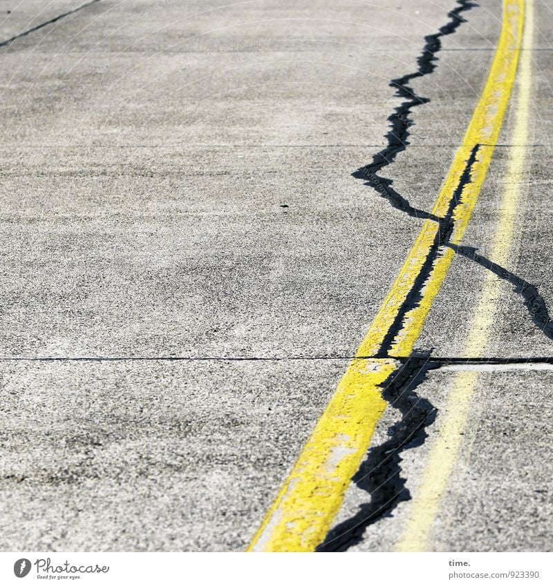 Next to the track Airport Berlin-Tempelhof Transport Traffic infrastructure Cycling pedestrian Street Lanes & trails Asphalt Tar Airfield Runway Stone Sign