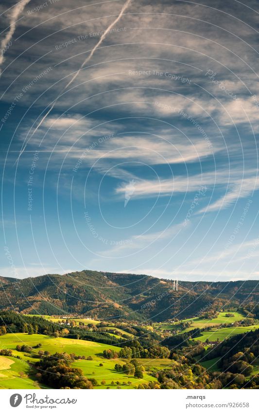 Black Forest Tourism Trip Nature Landscape Sky Clouds Beautiful weather Meadow Mountain Relaxation Natural Moody Colour photo Exterior shot Deserted