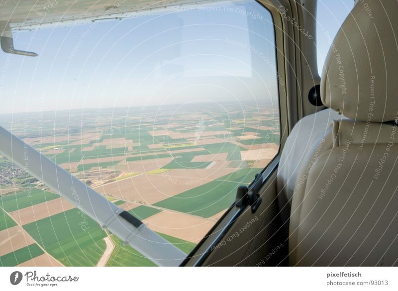 FlightSeeing NRW 2007 Airplane Field Aerial photograph Bird's-eye view Germany Flying cocpit cessna