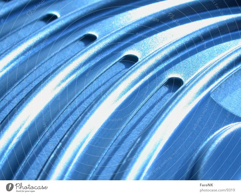 BlueSheet metal Tin Macro (Extreme close-up) Close-up Metal Hollow