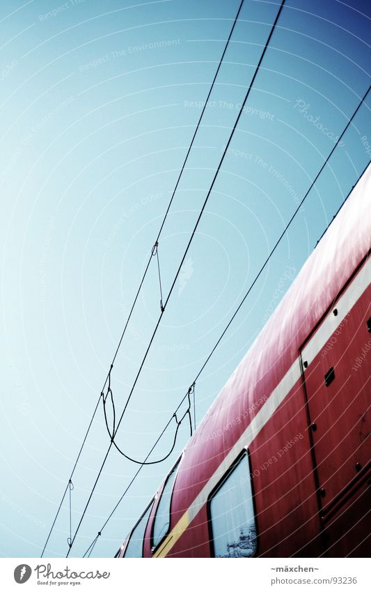 The journey to... Railroad Red Window Vacation & Travel Far-off places New Information Discover Railroad tracks Speed Vehicle Movement Current Lateness Prompt