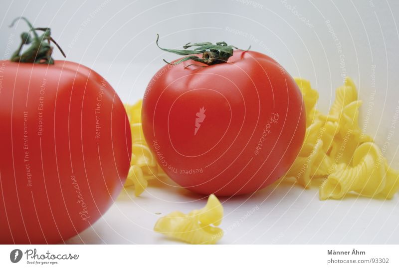 Tomato meets noodle #5 Red Noodles Dough Italy Interior shot Gastronomy Kitchen Cooking Yellow Fresh Vitamin Green Healthy Vegetable Bright background Nutrition