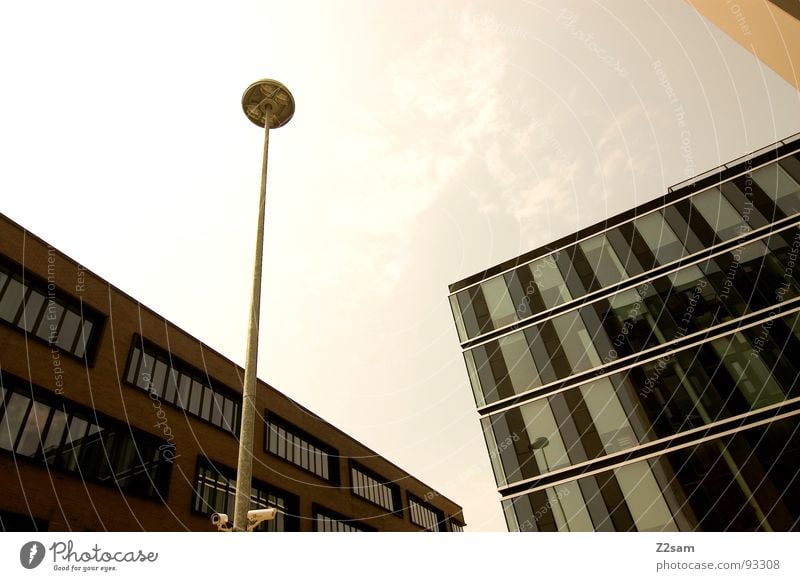 sun is shining II High-rise House (Residential Structure) Manmade structures Building Lantern Geometry Sharp-edged Round Perspective Green Yellow Physics Dark