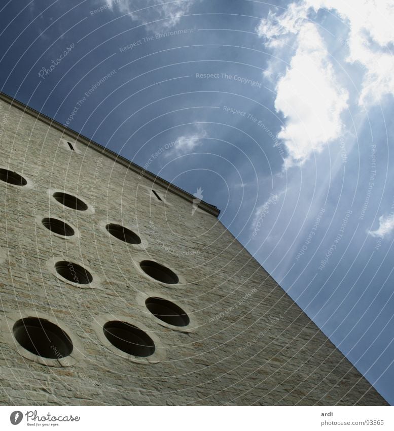 ready to fire Building Clouds Hollow Round Window Deities Religion and faith Wall (barrier) Dome Sky Historic God Past Münster architecture church cathedral