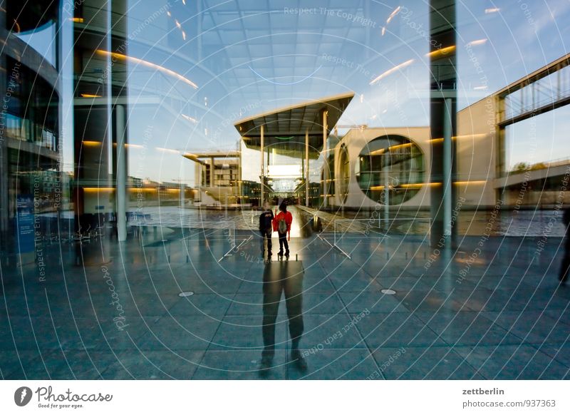 government quarter Berlin Capital city Capital city dweller Seat of government Government Palace Reichstag Architecture Glass Concrete Modern Reflection Window