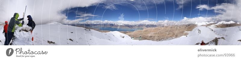 winter in summer Clouds Mountaineer Peak India Panorama (View) Moody Sky Blue Snow Level Vantage point Large Panorama (Format)