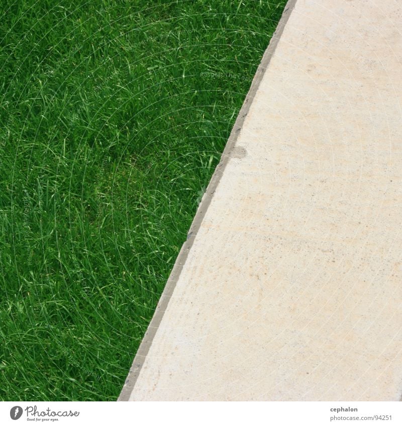 lawn edge Green Soft Grass Beige White Corner Hard Border Garden Park Spring Detail Lawn Stone Contrast Lanes & trails