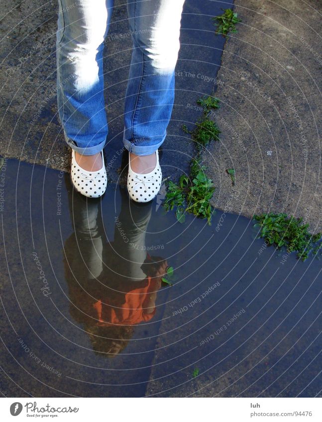 New Shoes Footwear Spotted Reflection Puddle Multicoloured Youth (Young adults) Summer shoes new Point Water points dots child loo Ballerina