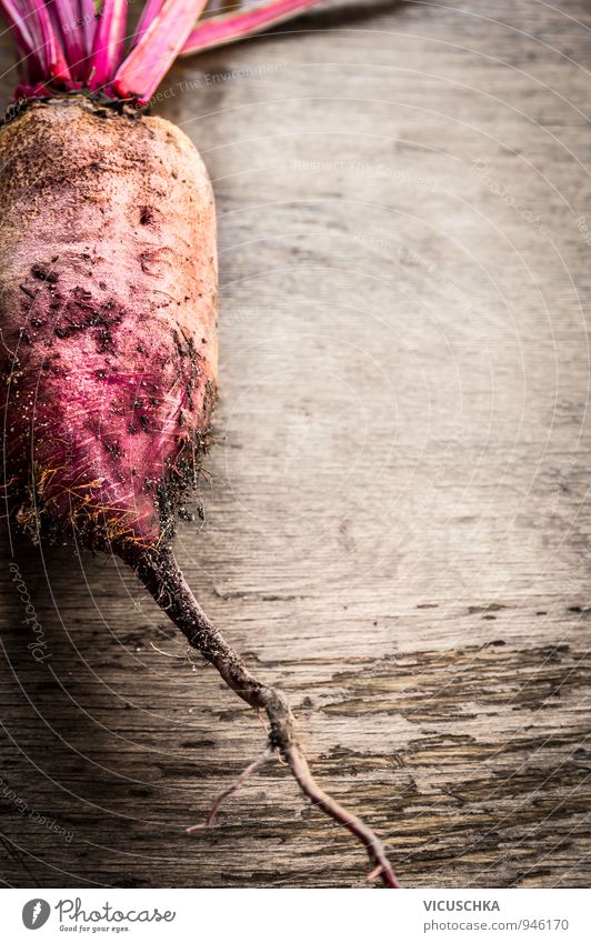 Beetroot on old wooden table Food Vegetable Nutrition Lifestyle Healthy Eating Garden Table Nature Plant Good Brown Multicoloured Red Red beet Organic produce