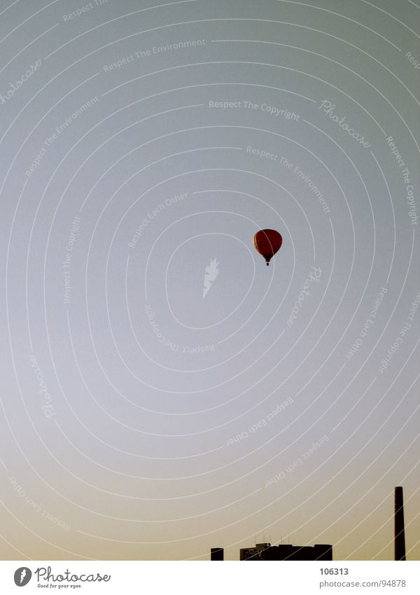 Lonely Sunset Bremen Hot Air Balloon Free Above the clouds House (Residential Structure) Society Building Free space Far-off places Driving Looking Audience