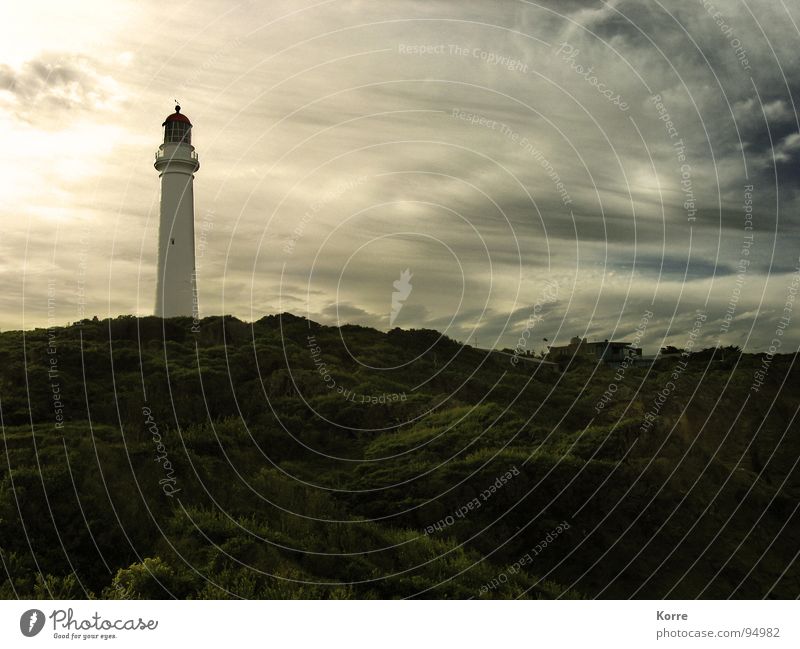 The tower by the sea VI Colour photo Exterior shot Deserted Copy Space right Copy Space top Copy Space bottom Light Sunlight Sunrise Sunset Back-light Freedom