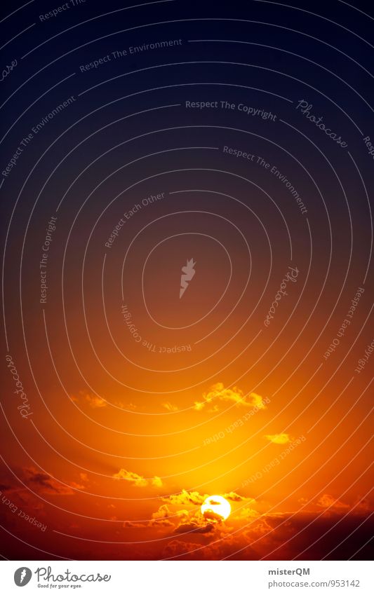 Sun Trail II Art Esthetic Contentment Sunset Sunlight Sunbeam Sunrise Color gradient Heaven Sky Skyward Canopy (sky) Gold Dusk Romance Background picture Decent