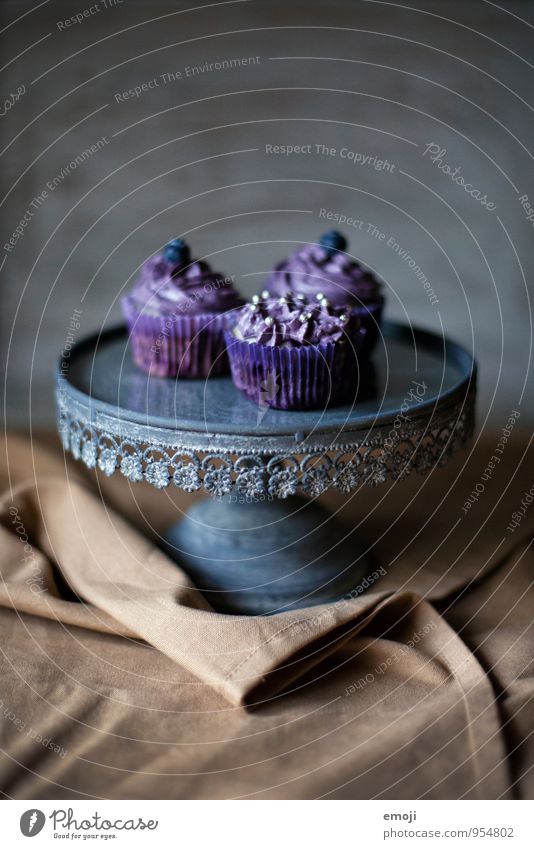 violet Cake Dessert Candy Cupcake Nutrition Finger food Delicious Sweet Violet Colour photo Interior shot Studio shot Deserted Day Shallow depth of field