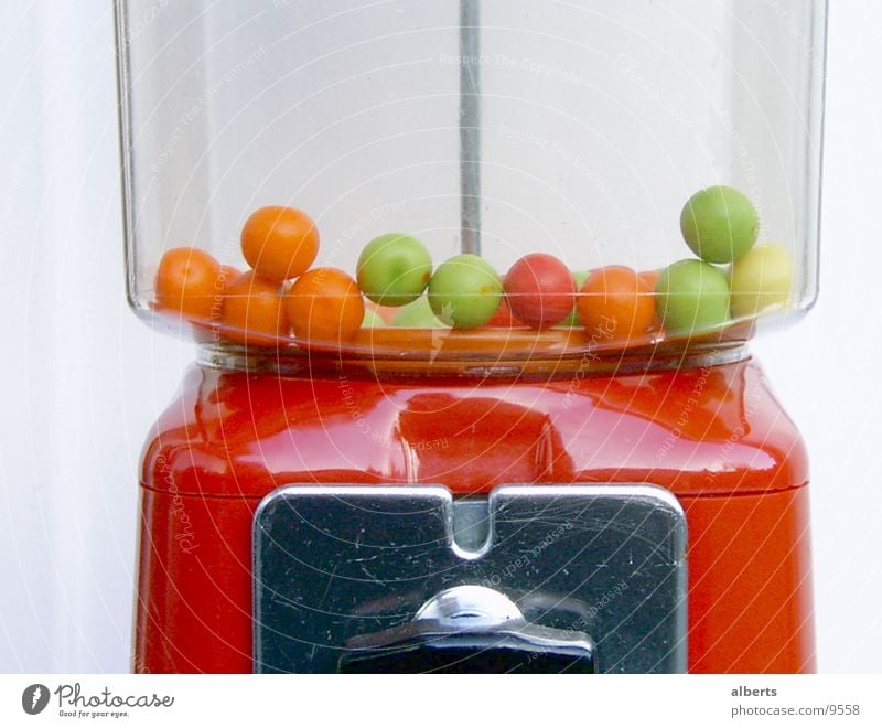 Bubblegum machine Nutrition Joy Happy Happiness Chewing gum Vending machine nibbler Colour photo Multicoloured Detail Macro (Extreme close-up) Day