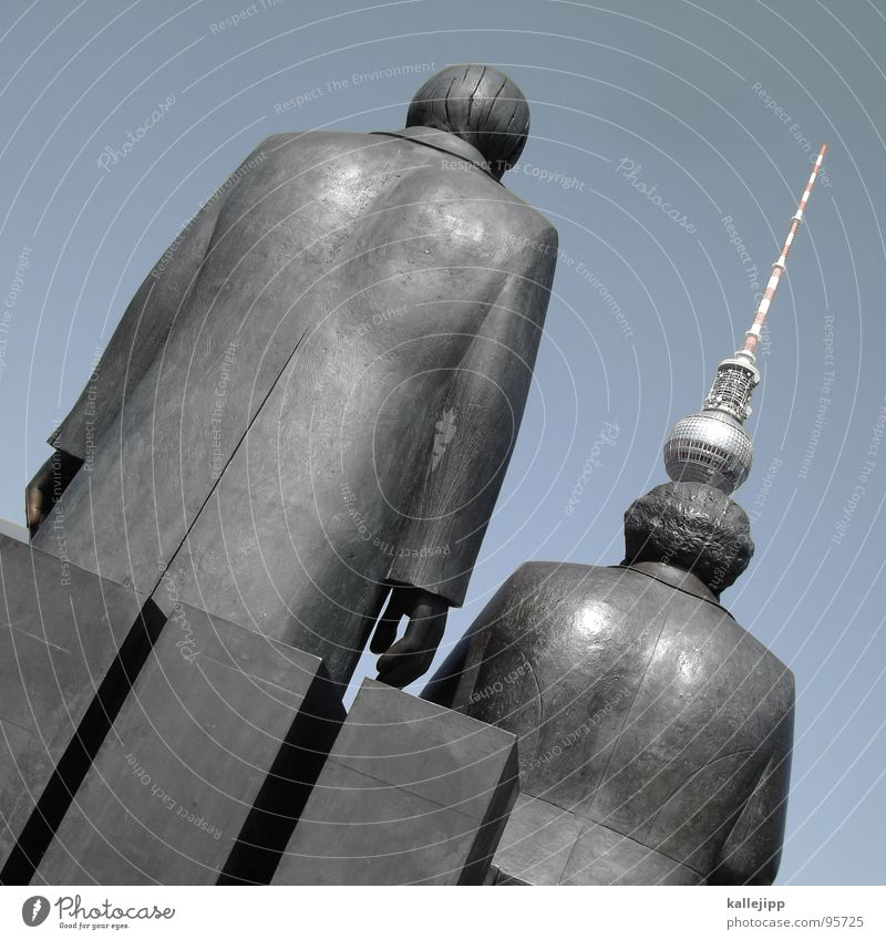 marx and... Communist party Communism Red East Bronze Art Monument Socialism Alexanderplatz Headdress Hair and hairstyles Pinned up hairstyle Antenna Past