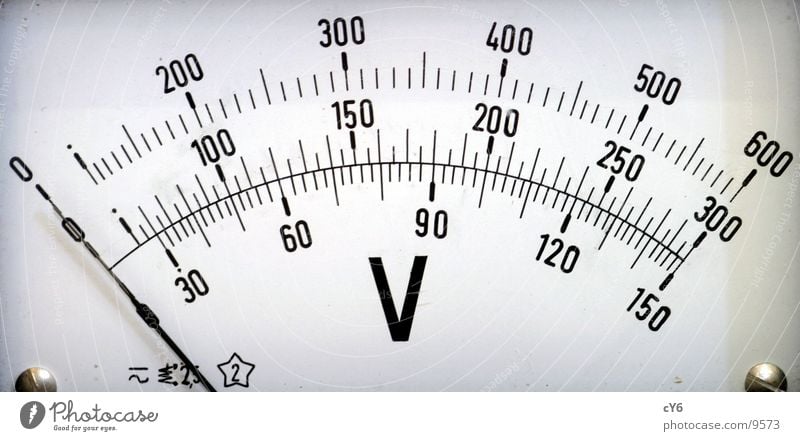 Voltmeter 2 Historic Electrical equipment Technology Digits and numbers Old Electricity