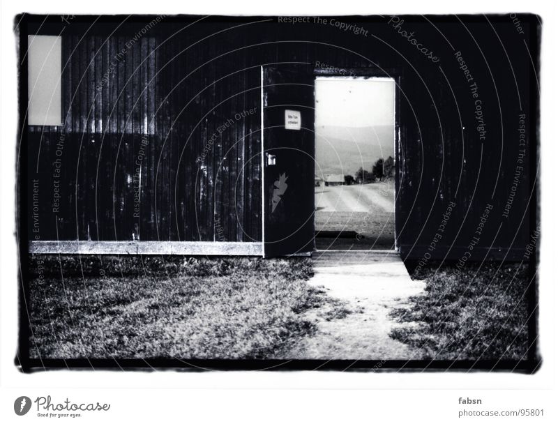 DOOR OPEN DOOR CLOSED Nature Wall (building) Wood Decompose Grass Meadow Ambiguous Derelict Trust Black & white photo Door Old Mountain Landscape Lawn Alps Curl