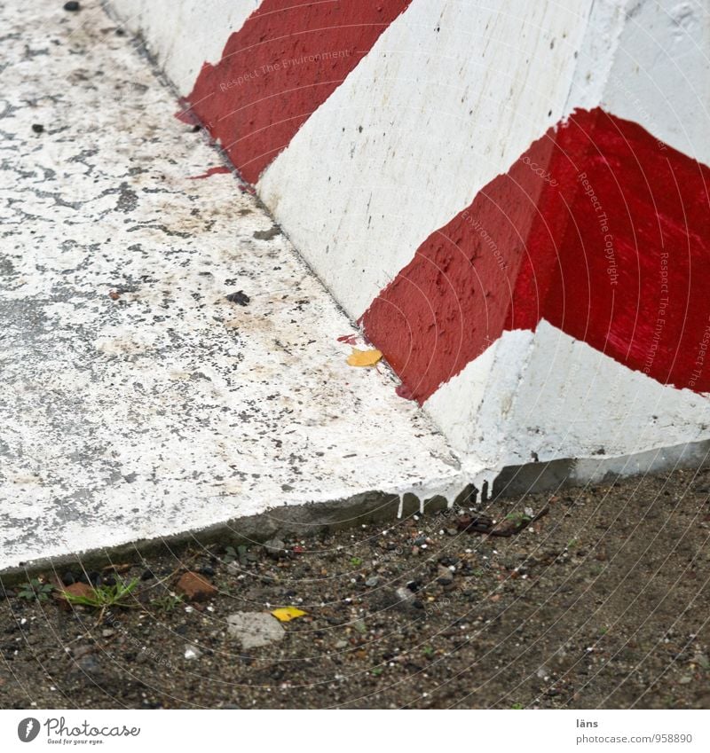 danger area Bollard Barrier Striped Concrete Dangerous Signage