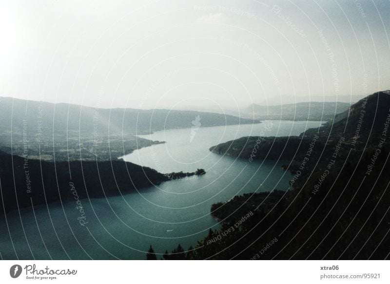 Annecy 8 - Silence France Body of water Fog Lac d’Annecy Dream Vantage point Mystic Water Mountain Sky dreamed away Phenomenon mountains heaven sea