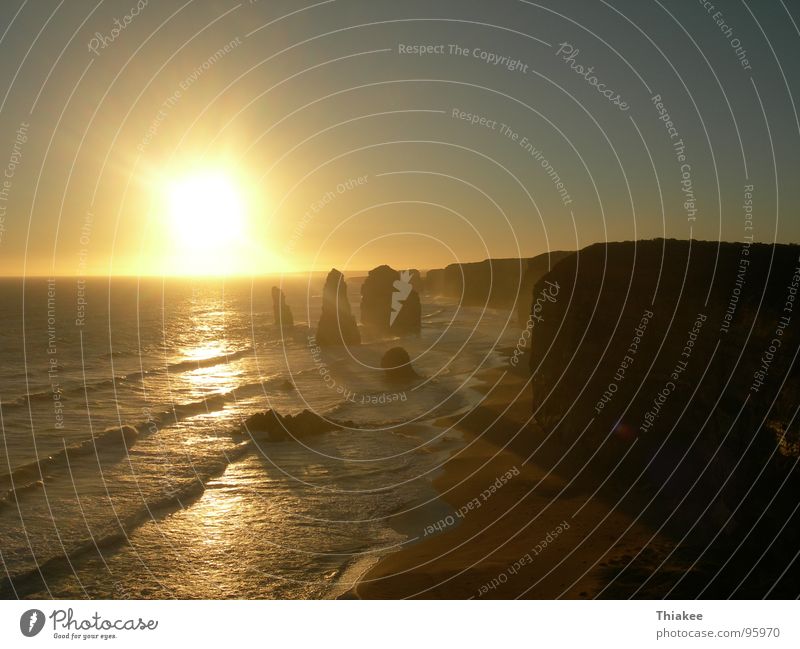 Twelve Apostles Australia Sunset Ocean Great Ocean Road Romance Beach Coast Paradise Relaxation