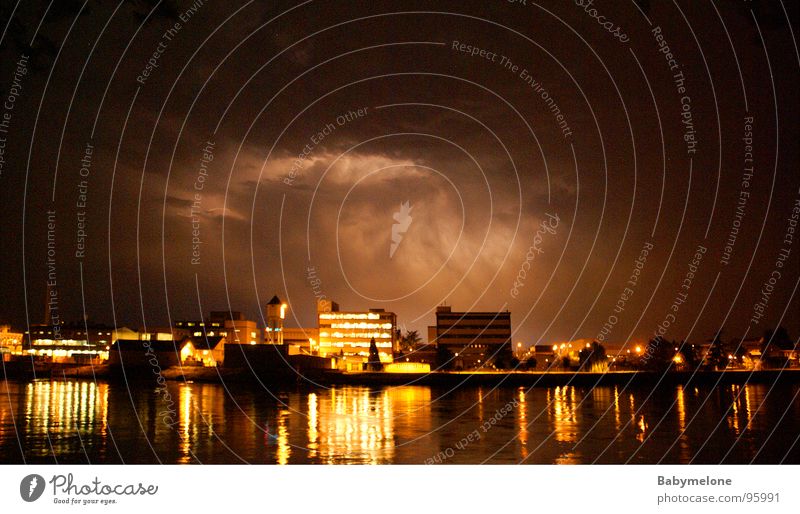 Thunderstorm over Basel Aurora Borealis Eerie Storm Thunder and lightning Rhine