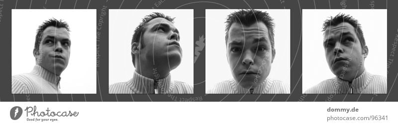 Since October 2005... Man Fellow Portrait photograph Eyebrow Chin Vest Jacket Forehead Black White 4 Square Easygoing Curiosity Ask Lips Black & white photo