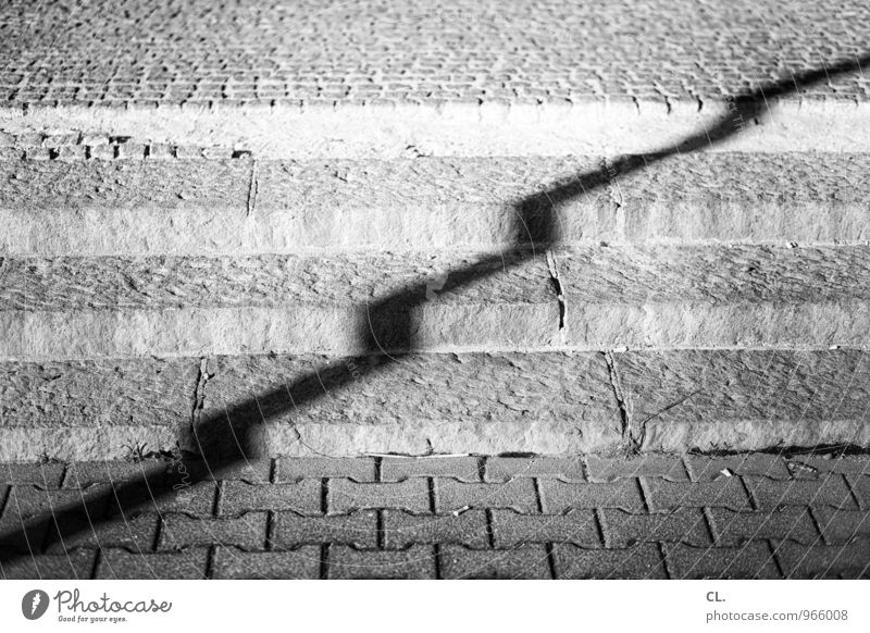 levels Stairs Traffic infrastructure Street Lanes & trails Sidewalk Line Zigzag Sharp-edged Growth Upward Development Black & white photo Exterior shot Deserted