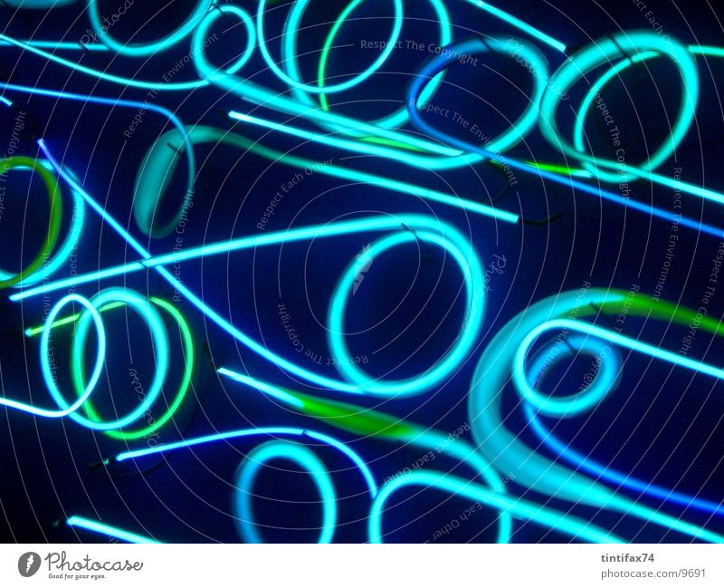 neonstyle Neon light Circle Decoration Photographic technology light-effect Blue neon colours