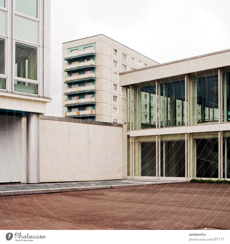 Real existing architecture Karl-Marx-Allee Alexanderplatz Middle House (Residential Structure) Facade Window Balcony Deserted Preservation of historic sites