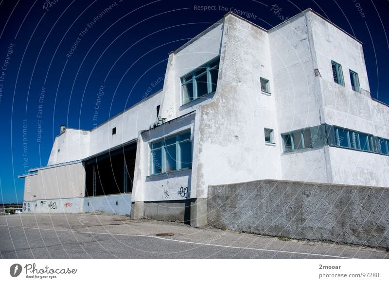 factory Latvia House (Residential Structure) Factory Building White Town Europe Fish  factory Simple Large Defective Exterior shot Industry Derelict Ventspils