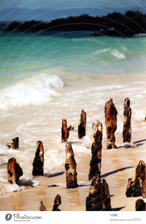 ocean Ocean Lake Water Beach Column Derelict Rust Blue Island Sun jetty Old