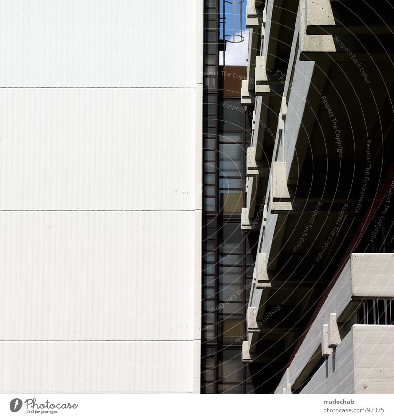 ARCHITECTURE Balcony Wall (barrier) Wall (building) Concrete Graphic Story Facade Building Bremen Architecture Detail Boredom Division Stone Line lines