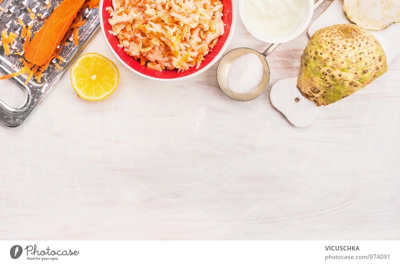 Celery and carrot salad , preparation with ingredients Food Vegetable Lettuce Salad Fruit Nutrition Lunch Banquet Organic produce Vegetarian diet Diet Crockery