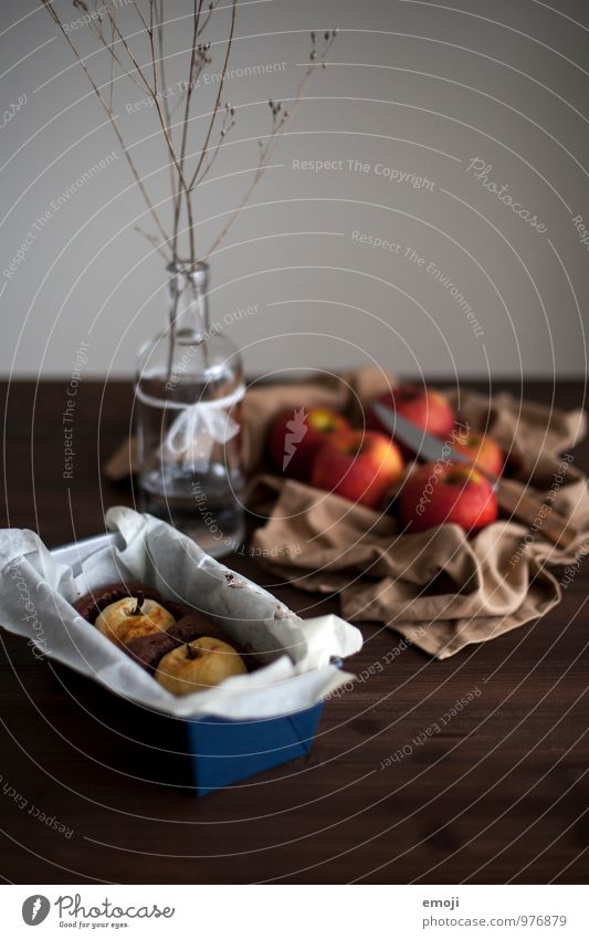 apple pie Fruit Apple Cake Dessert Chocolate Nutrition Delicious Sweet Apple pie Autumnal Holiday season Colour photo Interior shot Deserted Day