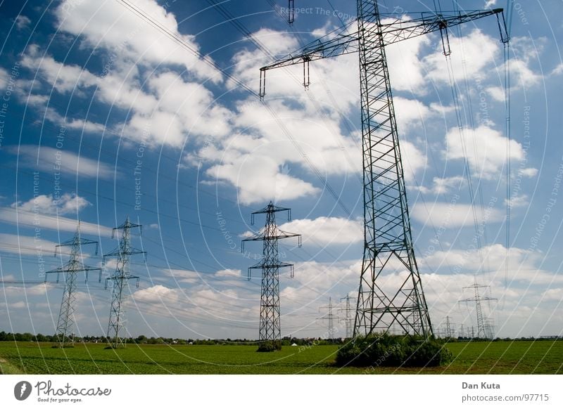 Electric Fields Electricity Noble Thin Graceful Open Wire Electricity pylon Exciting Manmade structures Worm's-eye view Under Central Middle Geometry Clouds