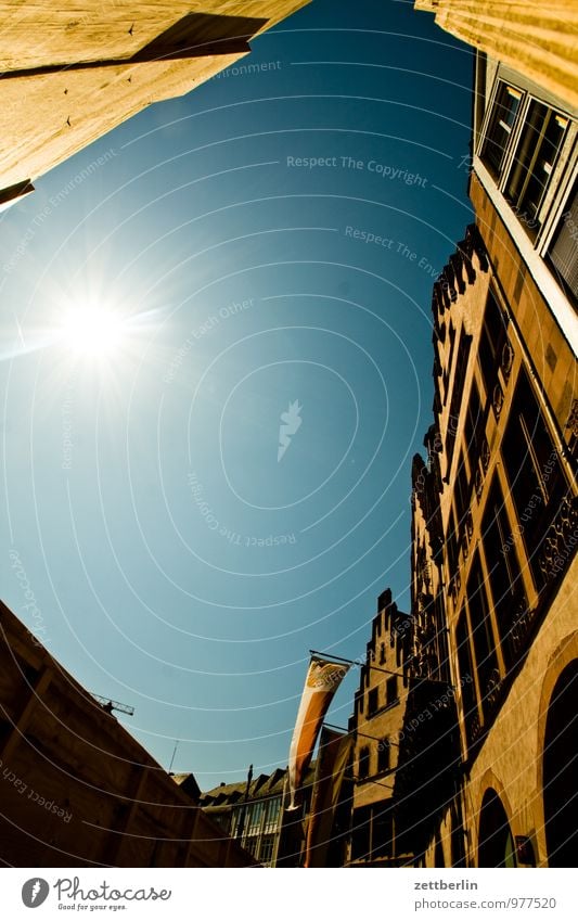 Romans Business Facade Frankfurt Glas facade Town House (Residential Structure) Main Perspective Skyline Steep City life City hall roman frankfurt